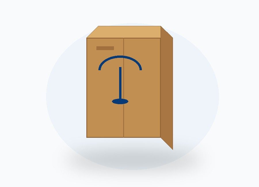 Caja para lámparas